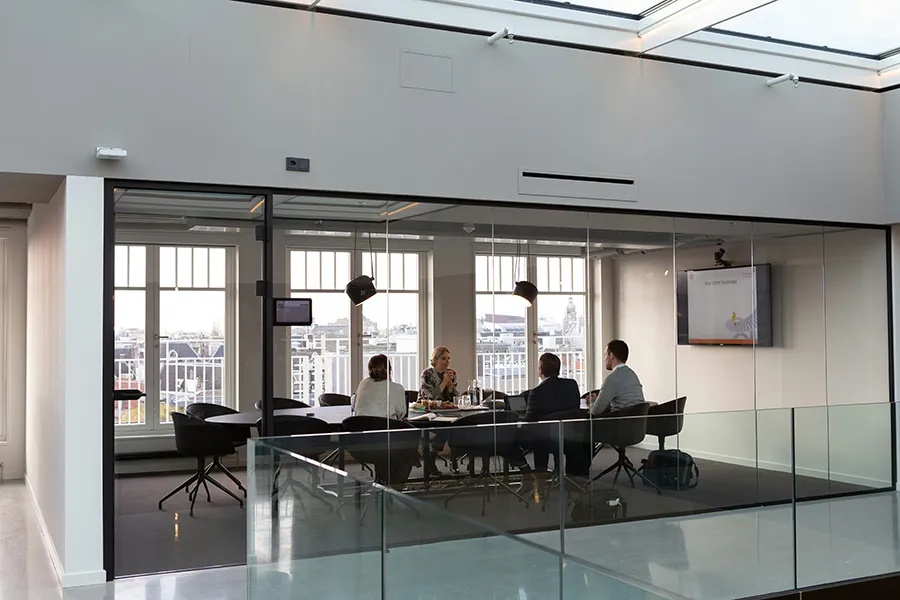 Corporate legal team meeting