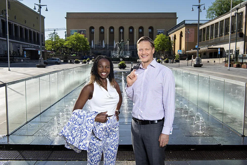 Photo of Swedish legal team Tracy and Johan Olehall